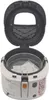 An open deep fryer with the basket inside, against a white background. Produktbild-Vorschau