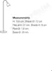 A line drawing of a floor lamp next to a list of its measurements. Náhled obrázku produktu
