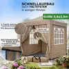 Faltpavillon 2,5 x 2,5 m Braunbeige, 4 Easy-Klett Produktbild-Vorschau 2