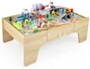 COSTWAY Tavolo per trenini in legno 3in1 per bambini, Anteprima dell’immagine prodotto 1