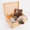Creative Deco XL Blauwe Houten Doos met Deksel Opbergdoos, Productafbeelding-voorbeeld 3