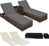 2 chaises longues en rotin avec structure en aluminium et Voir les images du produit 1