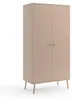 Kombinovaná skriňa 100 cm NILSA - béžová/hnedá Náhľad obrázku produktu 1