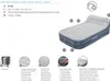 Collage showing an air mattress with callouts for its features and specifications. Podgląd zdjęcia produktu