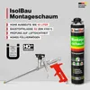Isolbau Bauschaum-Set - Inkl. 48x Pistolenschaum (750 ml) & 1x PU-Reiniger (500 ml) Montageschaum B2 Produktbild-Vorschau