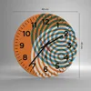 Wanduhr - Rund - Glasuhr - Abstraktion Modern Kreise - Produktbild-Vorschau 3