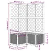 vidaXL Pflanzkübel mit Rankgitter Dunkelgrau 80x80x136 cm Produktbild-Vorschau 9