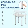 HOMCOM Siège de Douche réglable en Hauteur Tabouret de Voir les images du produit 7