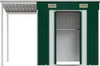 vidaXL Casetta da giardino con tettoia verde 277x107x181 cm Anteprima dell’immagine prodotto 3