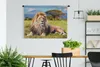 MuchoWow® Wandteppich Wandbehang Löwe - Savanne - Afrika Produktbild-Vorschau 2