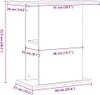 vidaXL Supporto per acquario in rovere nero 75 x 36 x 72,5 Anteprima dell’immagine prodotto 7