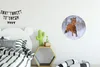 MuchoWow® Aluminium Wandkreis Pferd - Schnee - Braun Ø 30 Produktbild-Vorschau 3