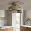 LUXOLAR Deckenleuchte E27 Beige Gold Plafond Laserschirm Produktbild-Vorschau 6