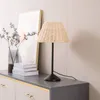 Lindby Tischleuchte Zyralia, holzfarben, Rattan, Ø 30 cm Produktbild-Vorschau 3