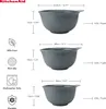 KitchenAid Set de 3 Schüsseln de Mixing - Charcoal Grey Produktbild-Vorschau 4