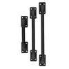 Three black door handles of different sizes are arranged vertically on a white background. Produktbild-Vorschau