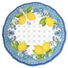 Speiseteller SORRENTO Zitronen D. 28cm weiß blau gelb aus Produktbild-Vorschau 1