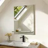 S'AFIELINA Miroir de salle de bain avec étagère 60 × 45 × Voir les images du produit 1