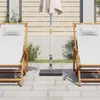 vidaXL Pied de parasol Granit 28,5 kg Carré Noir Voir les images du produit 2