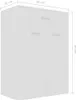 vidaXL Scarpiera bianca 60×35×84 cm Materiale a base di Anteprima dell’immagine prodotto 10