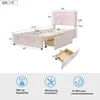 Letto imbottito 90 x 200 cm con illuminazione a LED, 2 Anteprima dell’immagine prodotto 6