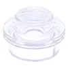 A single transparent LEGO® 1x1 round plate is shown against a white background. Produktbild-Vorschau