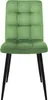 A single green dining chair with black legs is shown from the front against a white background. Produktbild-Vorschau