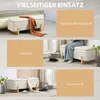 Collage showing a storage bench used in different settings: at the foot of a bed, in a hallway, and by a window. Voir les images du produit