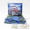 Kinderbettwäsche Biber 135x200cm Blau Traktor-Motiv 100% Produktbild-Vorschau 6