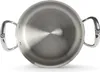 The image shows the bottom view of a stainless steel pot with handles. Podgląd zdjęcia produktu