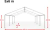 TOOLPORT Hochwertiges Partyzelt 5x6 m Pavillon Zelt PE Produktbild-Vorschau 5