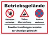 Schild Betriebsgelände Betreten Video Parken A1 (594x841mm) Produktbild-Vorschau 1