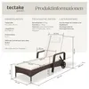 tectake® Rattan Sonnenliege 200 x 70 x 33 cm Produktbild-Vorschau 5