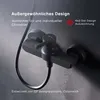 A close-up marketing image of a black shower faucet against a textured gray wall. Produktbild-Vorschau