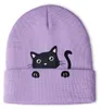 Katzenmütze Kinder Mädchen Wintermütze Beanie Lila mit Produktbild-Vorschau 1
