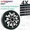 Kołpaki 13" EXTRA DRIFT srebrne/czarne zestaw 4 sztuk 13" Podgląd zdjęcia produktu 2