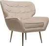 Poltrona "Austin" in velluto - 79 x 71 x 79,5 cm - Beige Anteprima dell’immagine prodotto 1