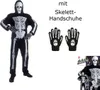 Kinderkostüm Skelett, Anzug und Maske + Knochenhandschuhe - Produktbild-Vorschau 1