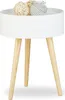 Relaxdays Beistelltisch rund skandinavisches Design, 70er, Produktbild-Vorschau 1