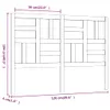 vidaXL Kopfteil Weiß 126x4x104 cm Massivholz Kiefer -  Produktbild-Vorschau 11