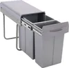 A pull-out trash bin system with two compartments. Produktbild-Vorschau