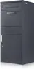 A dark gray parcel mailbox with a lockable lower compartment and a mail slot at the top. Náhled obrázku produktu