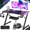 KESSER® Gaming Tisch LED | Z-Form Gamer Schreibtisch | Produktbild-Vorschau 1