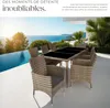 Salon de jardin 8 places avec housse de protection - marron Voir les images du produit 4