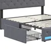 Lit coffre 140x200 cm avec éclairage LED, chargeur USB, lit Voir les images du produit 15