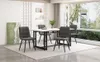 Sweiko 140x80cm Schwarz Esstisch mit 4 Stühlen Set,Moderne Produktbild-Vorschau 2