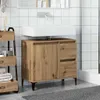 vidaXL Waschbeckenunterschrank Artisan-Eiche 65x33x60 cm Produktbild-Vorschau 3