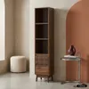 Colonna di stoccaggio decorativa in legno con 3 ripiani e 2 Anteprima dell’immagine prodotto 6