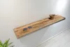 Steckboard mit Baumkante Wandregal Mango rough lackiert 120 Produktbild-Vorschau 2
