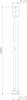 A technical drawing of a shower hose with dimensions. Anteprima dell’immagine prodotto